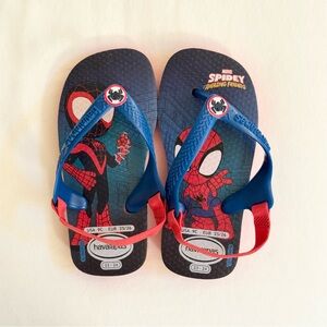 Havaianas - Spiderman Spidey Blue and Red Baby Flip Flops 23-24 USA 9C, EU 25/26